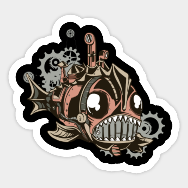 Steampunk Science Fiction Vintage Victorian Steampunk Style Sticker 